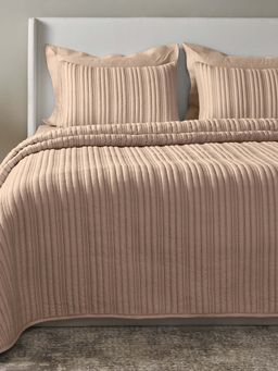 SANSAAR A D'DECOR BRAND LIVE CONSCIOUSLY - King Bedsheet with Pillow Cover Meridian-Cuban Sand