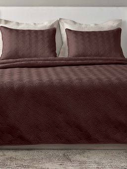 SANSAAR A D'DECOR BRAND LIVE CONSCIOUSLY - King Bedsheet with Pillow Cover Scallop-Fudgesickle