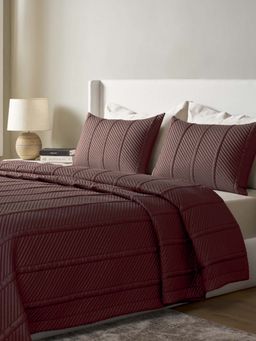 SANSAAR A D'DECOR BRAND LIVE CONSCIOUSLY - King Bedsheet with Pillow Cover Vortex-Fudgesickle