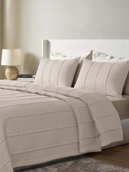 SANSAAR A D'DECOR BRAND LIVE CONSCIOUSLY - King Bedsheet with Pillow Cover Vortex-Linen