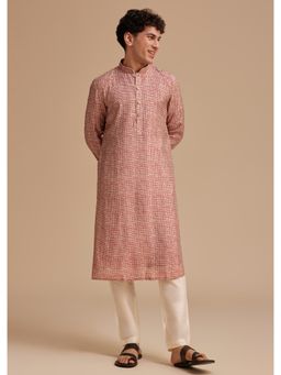 KALKI FASHION - red Muslin Abstract Printed Kurta with Pant (Set of 2)