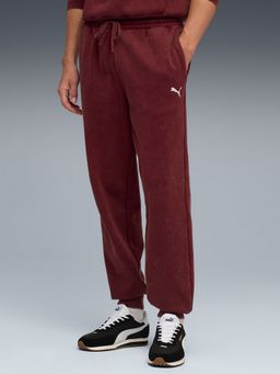 Puma - Maroon Essentials Elevated Men's Washed Joggers