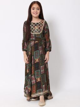 Readiprint - Straight Rayon Green Printed Lehenga and Choli (Set of 2)