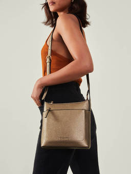 Accessorize London - Women's Bronze Classic Sling Bag