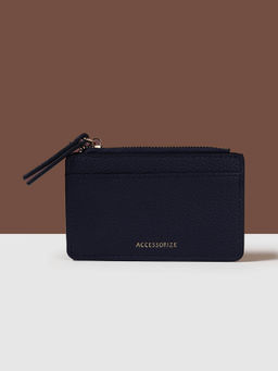 Accessorize London - Women's Navy Blue Window Card Holder