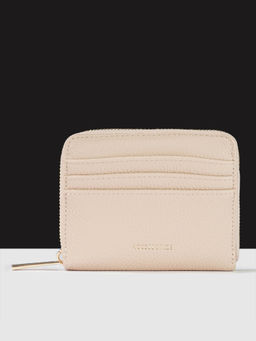 Accessorize London - Women's Beige Zip Around Wallet