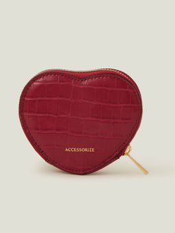 Accessorize London - Women's Red Heart Coin Pouch