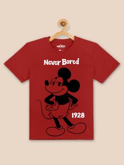 Kidsville - Kids Boys Mickey And Friends Printed Red Tshirt