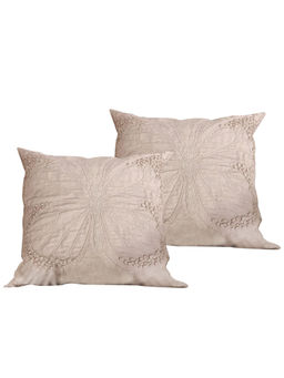 SHADES OF LIFE - Cotton Decorative Pink Cushion Covers (Emb 16 x 16)