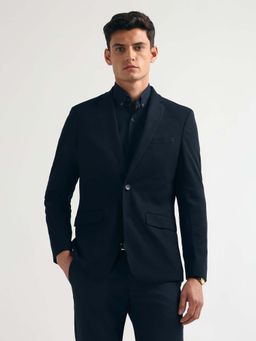 Arrow - Men Navy Blue Zero Calorie Slim Fit Blazer