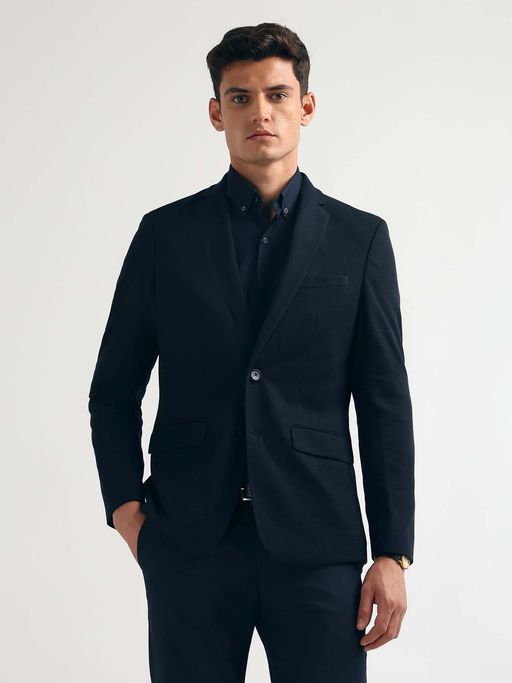 Arrow Men Navy Blue Zero Calorie Slim Fit Blazer