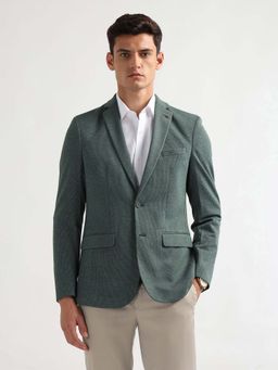 Arrow - Men Green Zero Calorie Slim Fit Knitted Blazer