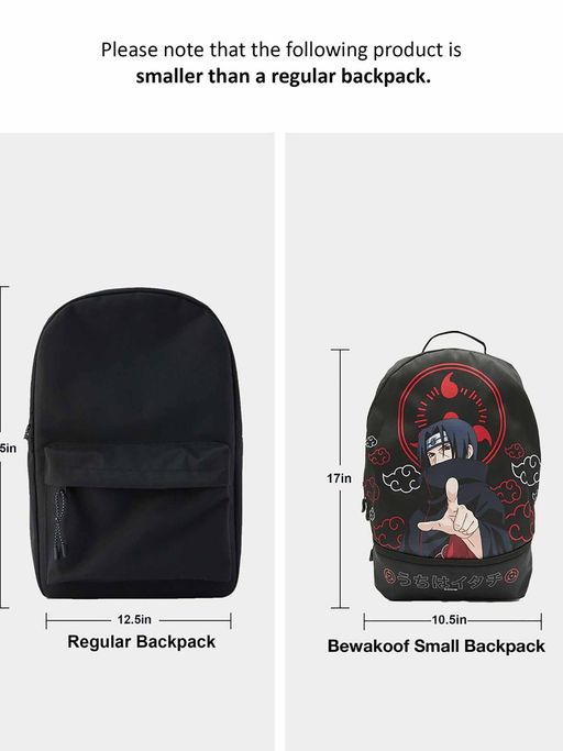 bewakoof mini backpack Buy Bewakoof Naruto Unisex Black Itachi Peace Printed Small Backpack Online