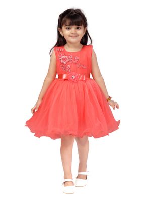 Buy Aarika Gajri Colour Embroidery Pattern Mini Dress (3-6 Months) Online