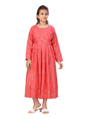 Buy Aarika Gajri Colour Midi Dress (8-9 Years) Online