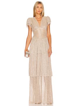 sabina layered maxi dress