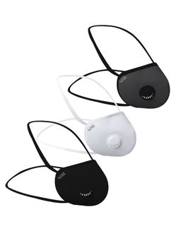 SOIE - Two Way Respirator - 8 Layer Reusable SN 99 head Loops Safety Mask - Pack Of 3