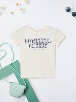 max - Girls Printed T-Shirt White