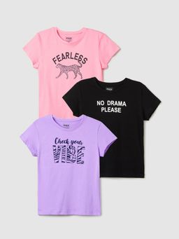 max - Girls Printed T-Shirt Multi-Color