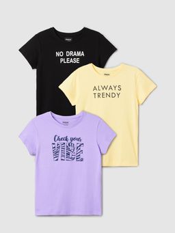max - Girls Printed T-Shirt Multi-Color