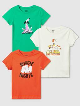 max - Girls Printed T-Shirt Multi-Color