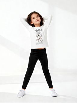 max - Girls Printed T-Shirt Off White