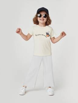 max - Girls Printed T-Shirt Cream