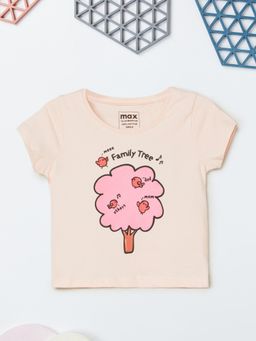 max - Girls Printed T-Shirt Pink