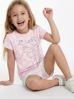 max - Girls Elsa Sequins T-Shirt Lavender
