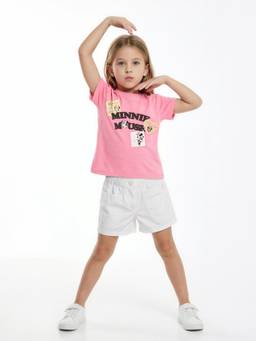 max - Girls Minnie Print T-Shirt Pink