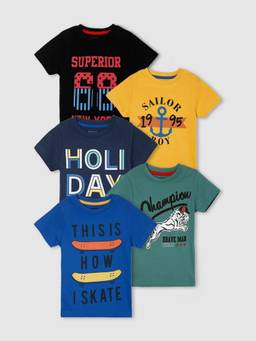max - Boys Graphic Printed T-Shirt Multi-Color