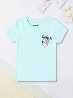 max - Girls Printed T-Shirt Green