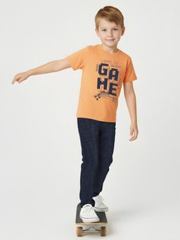 max - Boys Printed T-Shirt Orange