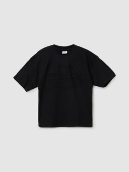 max - Boys Solid Oversized T-Shirt Black