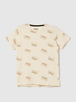 max - Boys Printed T-Shirt Beige