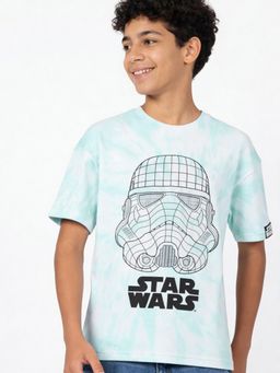 max - Boys Star Wars Print Oversized T-Shirt White