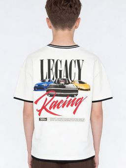 max - Boys Fast and Furious Print T-Shirt Cream
