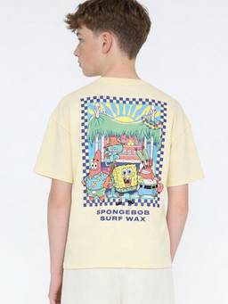 max - Boys Spongebob Squarepants Print T-Shirt Yellow