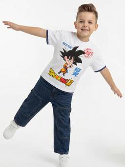 max - Boys Dragon Ball-Z Print T-Shirt White