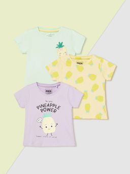 max - Girls Printed T-Shirt Multi-Color