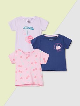 max - Girls Printed T-Shirts Multi-Color