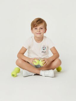max - Boys Placement Print T-Shirt Beige