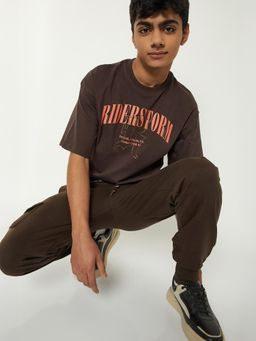 max - Boys Printed T-Shirt Brown