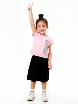 max - Girls Printed T-Shirt Pink