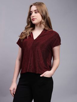 Saffe - Shimmery Lurex Paty Wear Top