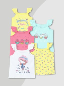 max - Girls Graphic Printed T-Shirt Multi-Color