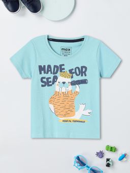 max - Boys Graphic Print T-Shirt Aqua