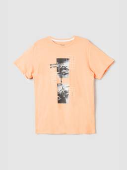 max - Boys Graphic Print T-Shirt Peach