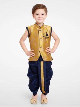 Jeetethnics - Boys Yellow Kurta With Dhoti Pants (Set of 2)