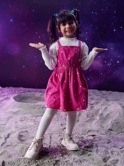 Somersault - Pink Corduroy Dress with T-Shirt (Set of 2)